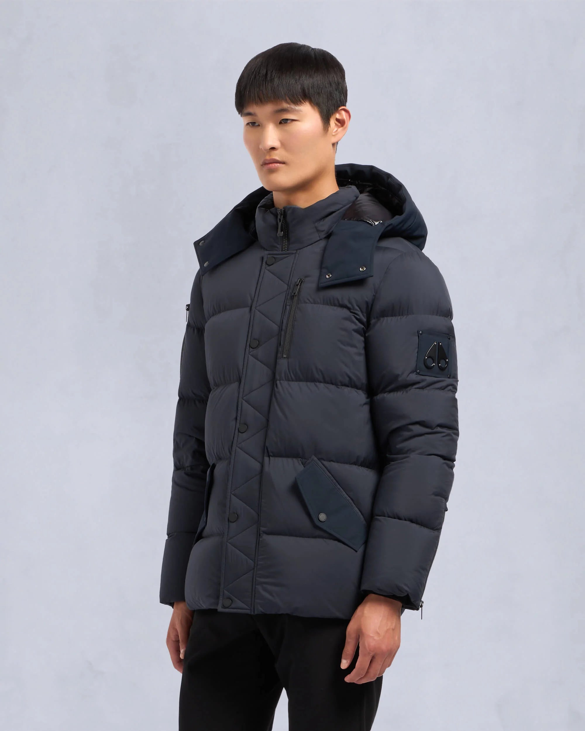 Everest Mens Navy Blue 3Q Puffer Coat Sleeveless Puffer Vest