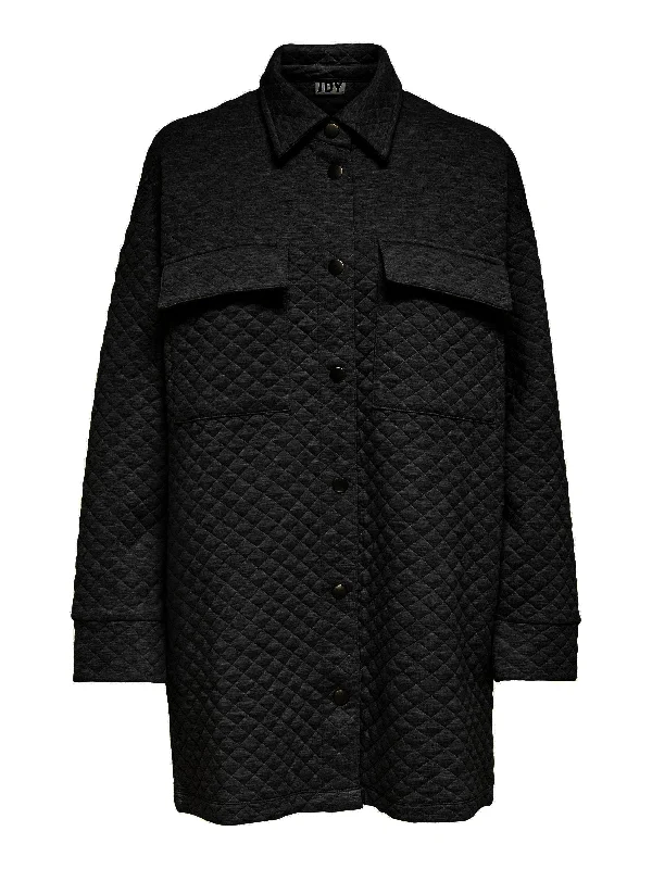 JDY Ruth - Quilt Coatigan Fur-Trimmed Winter Coat