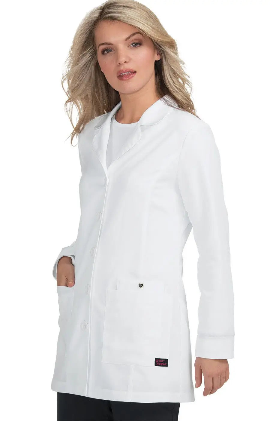Koi Women's Marigold Lab Coat - White Oversized Teddy Coat