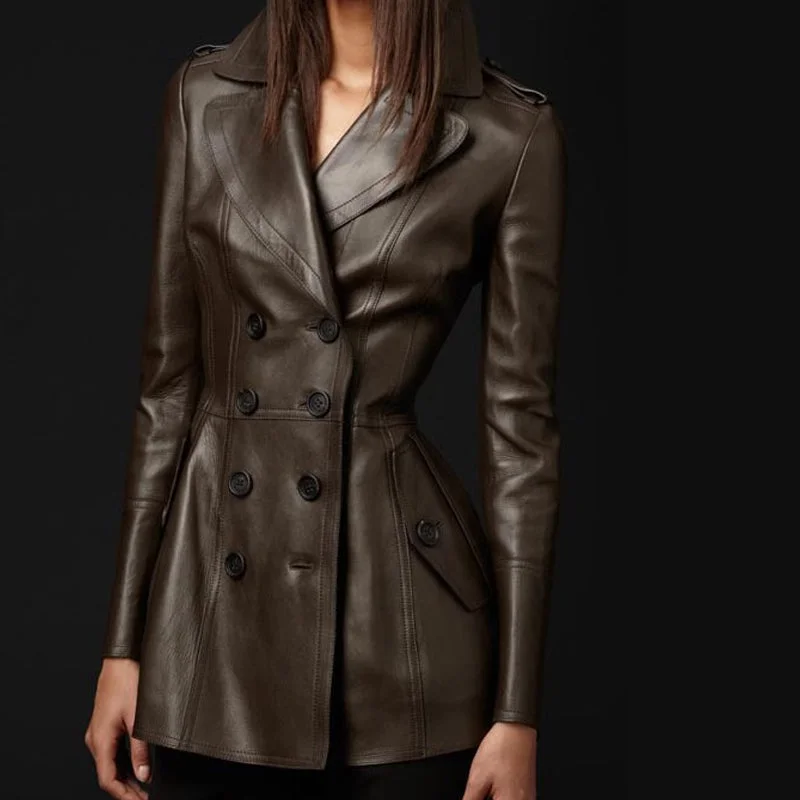 Women Mid-length Large Swing Coat Hooded Raincoat Women