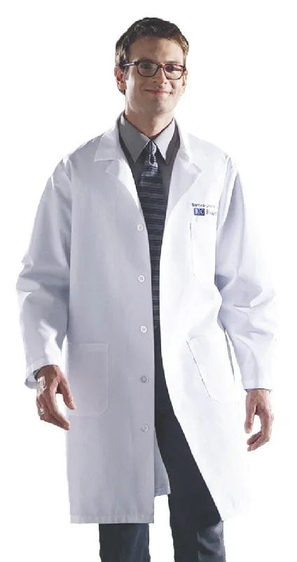 Unisex Knee Length Lab Coats Luxe Faux Fur Coat