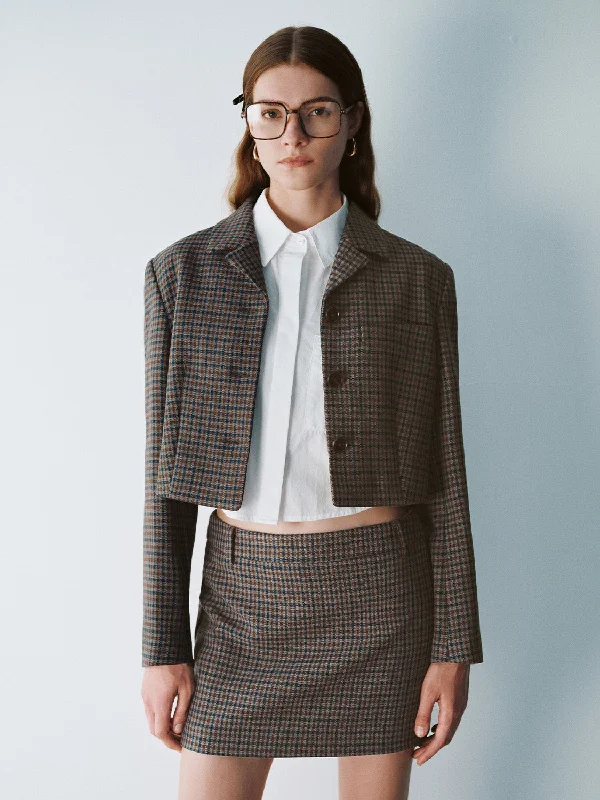Button Up Blazers Women's Print Jacket
