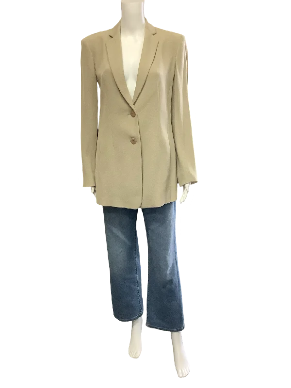 Donna Karan Women's Signature Vintage Blazer Neutral Size: PL Women's Trench Blazer