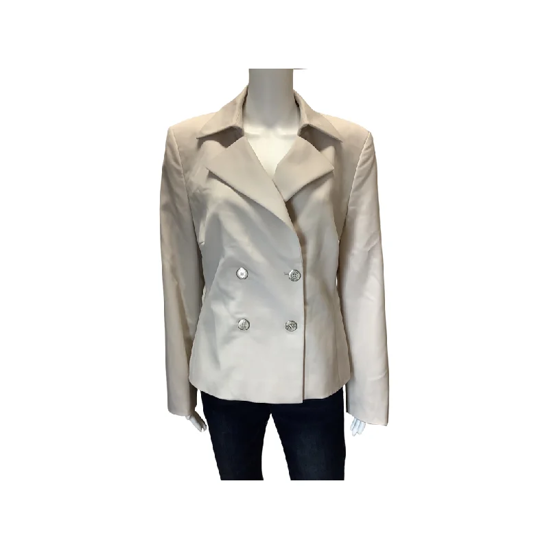 Feraud Cream Notch Lapel Blazer Size 44 Women's Adventure Blazer