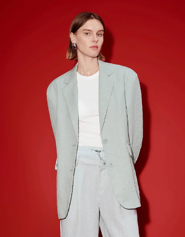 Notch Lapel Loose Blazer Women's Handmade Blazer