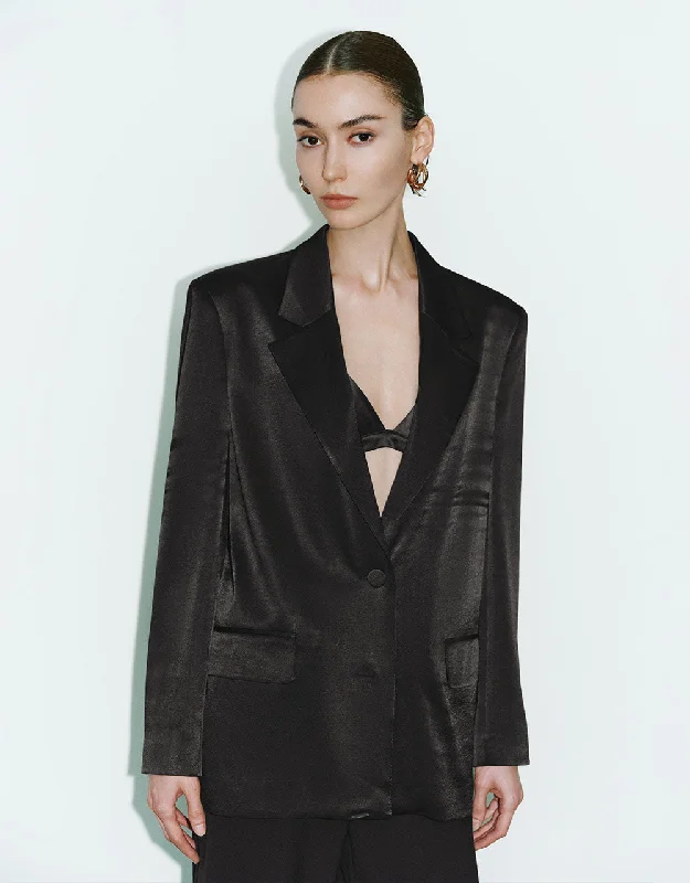 Notch Lapel Straight Blazer Women's Custom Suit