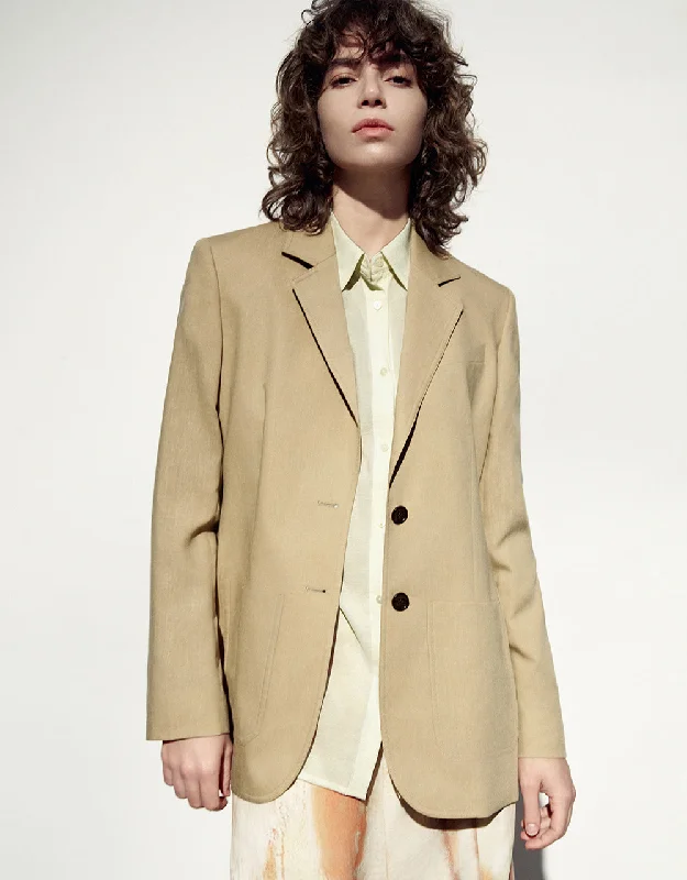 Notch Lapel Tailored Blazer Women's Handmade Blazer