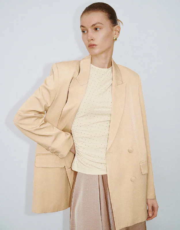 Peak Lapel Tailored Blazer Women's Handmade Blazer