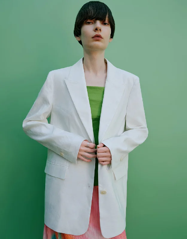 Peak Lapel Tailored Blazer Women's Classic Blazer