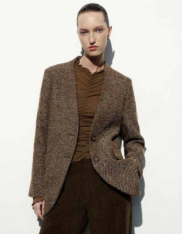 Straight V-Neck Blazer Coat Spring Women's Coat