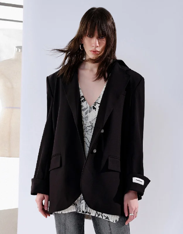 Tailored Long Blazer Women's Luxurious Jacket