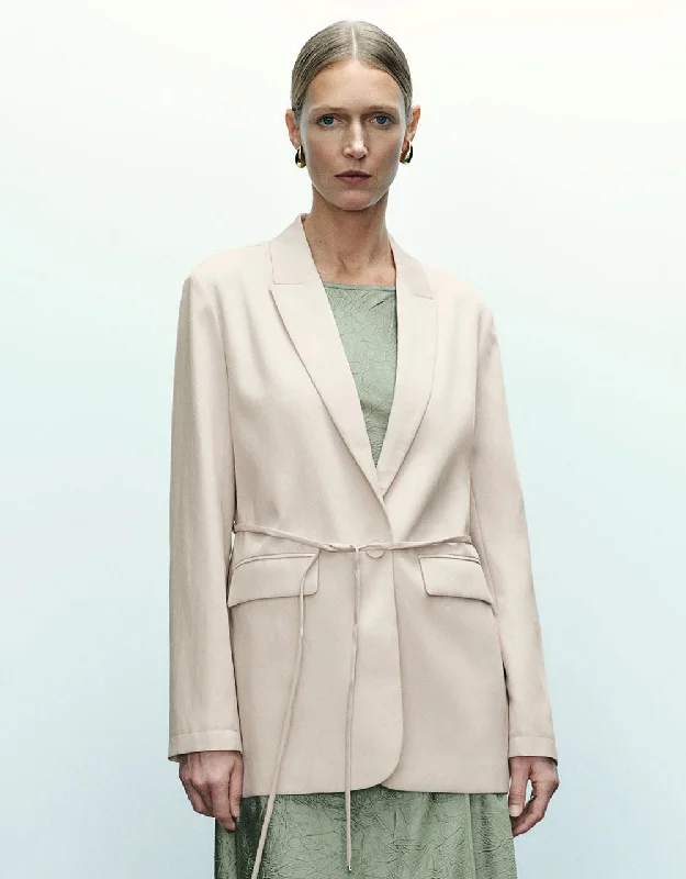 Tailored Peak Lapel Blazer Women's Vintage Suit
