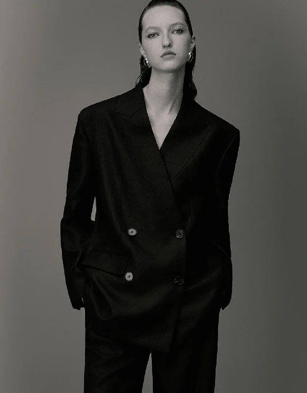 Tailored V-Neck Blazer Slim Fit Blazer