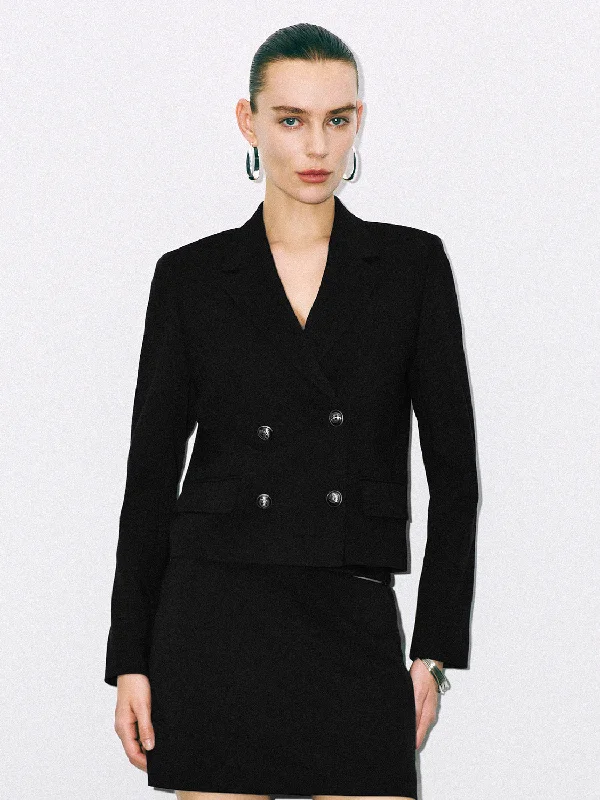 V-Neck Straight Blazers Women's Trendy Blazer