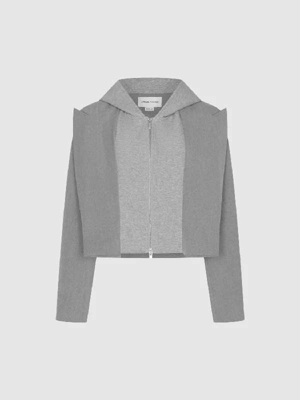 Zip Up Loose Blazers Women's Patchwork Suit
