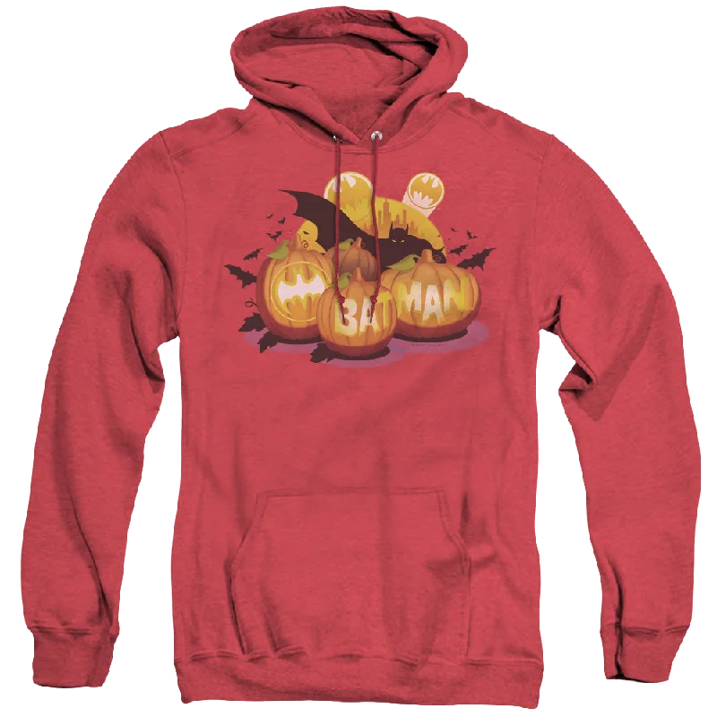 DC Batman Bat O Lanterns - Heather Pullover Hoodie Crew Neck Wool