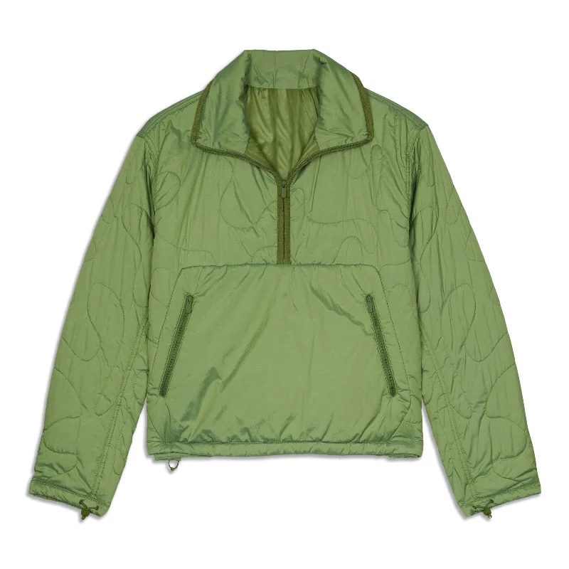 Insulated Quilted Pullover Jkt - Resale Cowl Neck Pullover