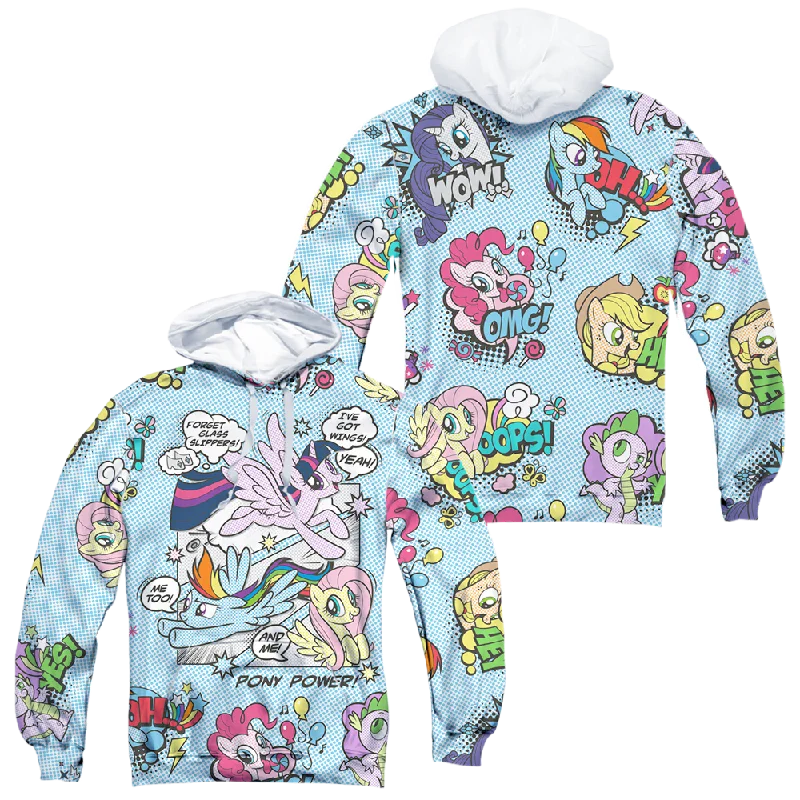 My Little Pony Friendship Is Magic Pony Comic (Front/Back Print) - All-Over Print Pullover Hoodie Fitted Ribbed Sweater