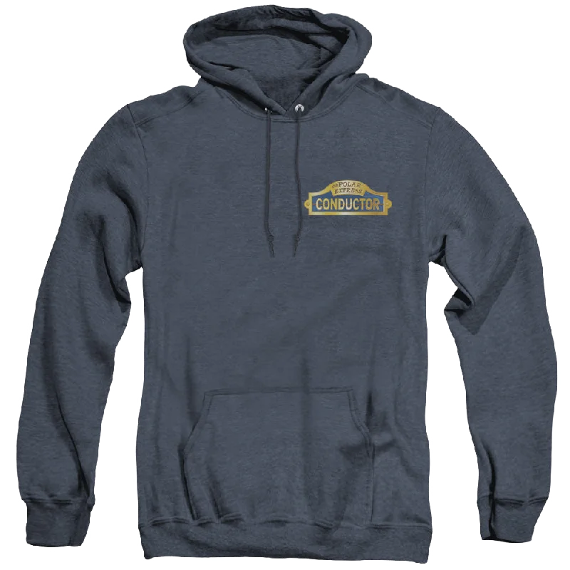 Polar Express Conductor - Heather Pullover Hoodie Puff Sleeve Stylish