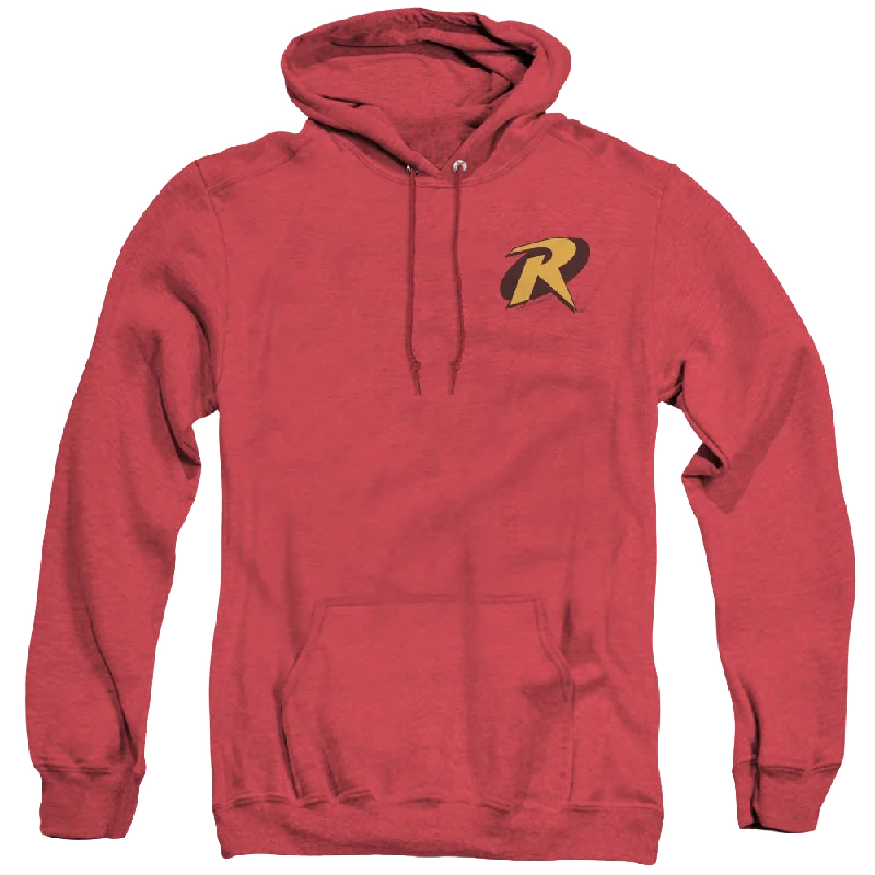Robin Robin Logo - Heather Pullover Hoodie Deep Neck Pullover
