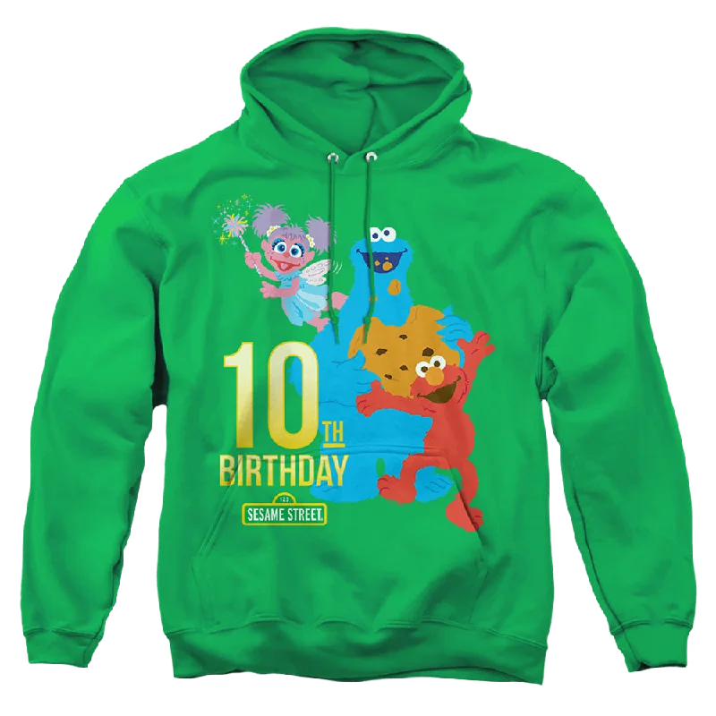 Sesame Street 10Th Birthday - Pullover Hoodie Over Sleeve Pullover