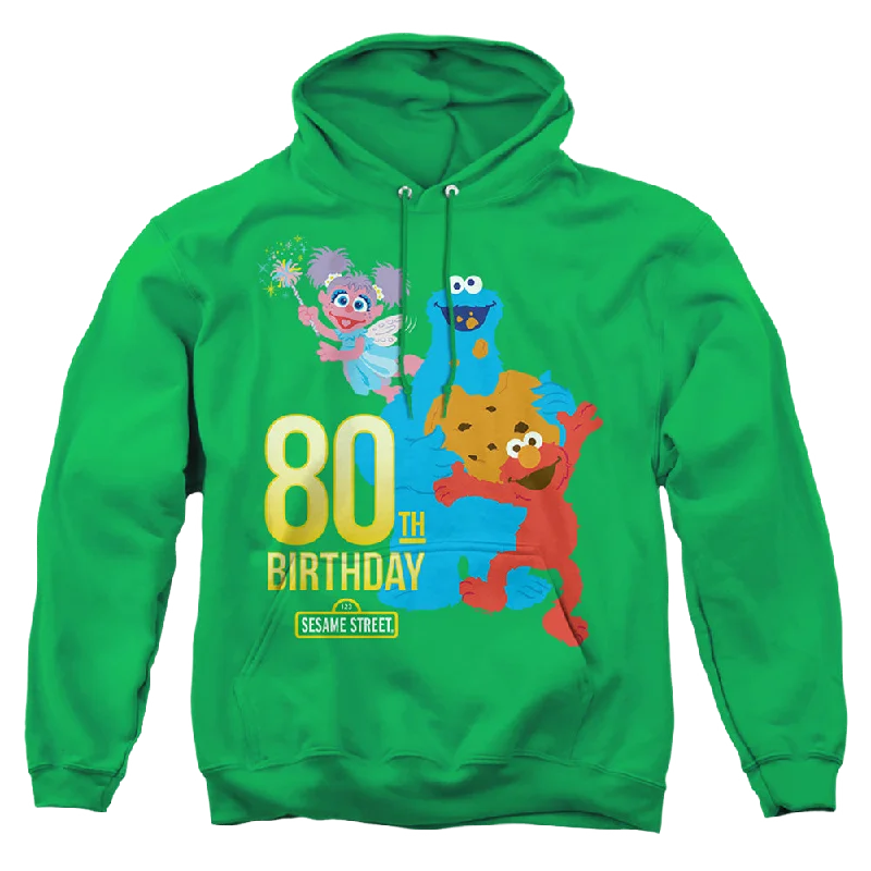 Sesame Street 80Th Birthday - Pullover Hoodie Batwing Sleeve Top
