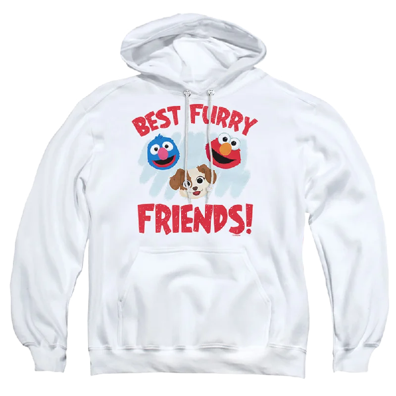 Sesame Street Best Furry Friends - Pullover Hoodie Slit Sleeve Stylish