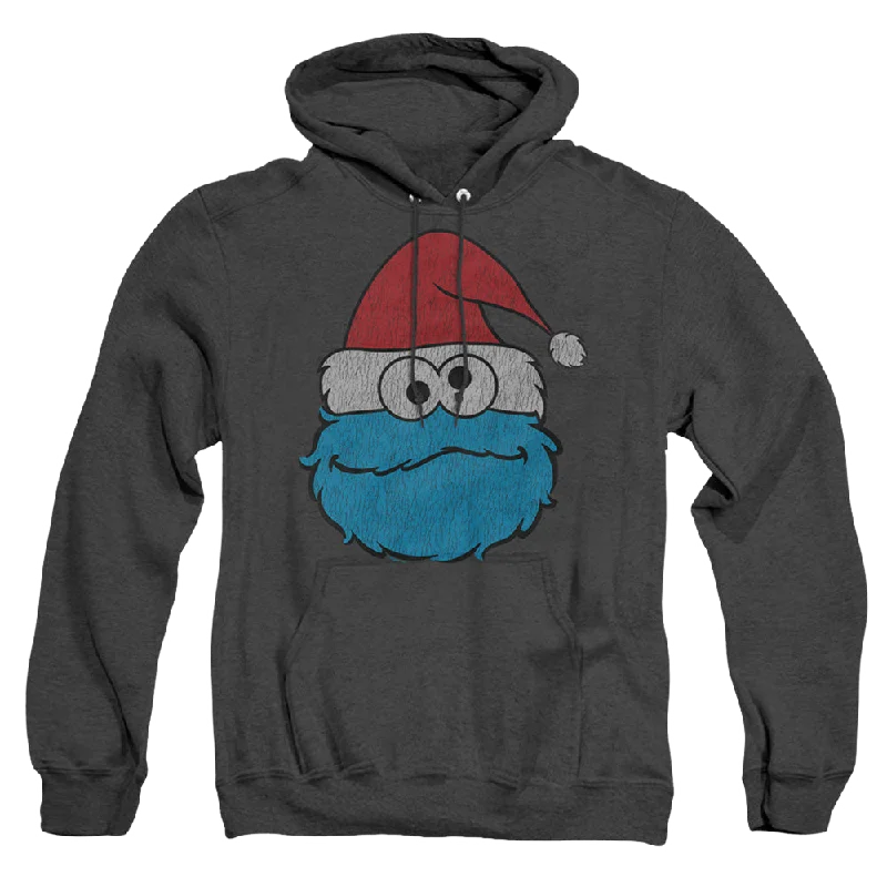 Sesame Street Cookie Monster Christmas - Heather Pullover Hoodie Turtleneck Warm Pullover