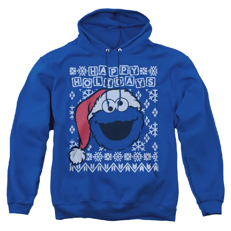 Sesame Street Cookie Monster Ugly Christmas - Pullover Hoodie Open Front Cardigan