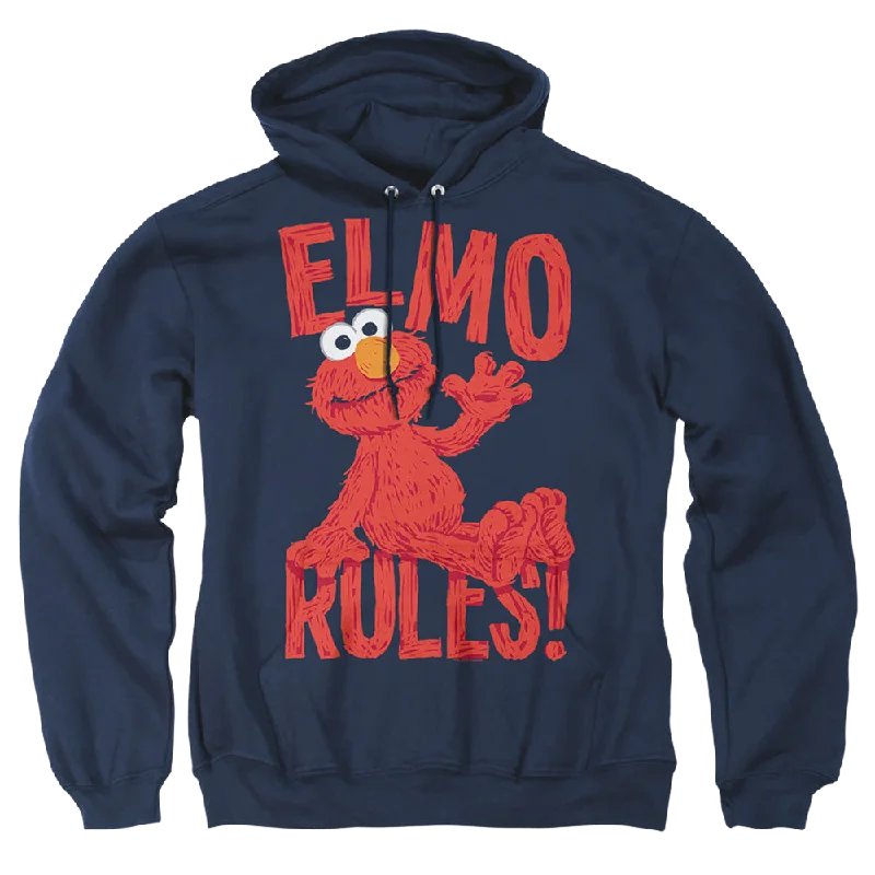 Sesame Street Elmo Rules - Pullover Hoodie Peter Pan Collar