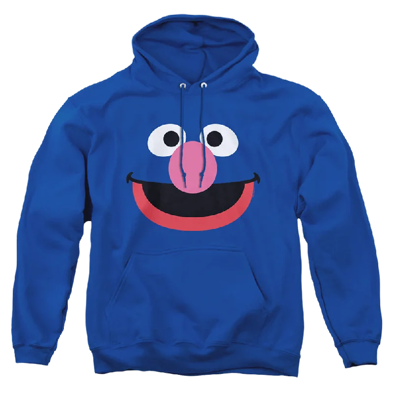 Sesame Street Grover Face - Pullover Hoodie Halter Neck Top