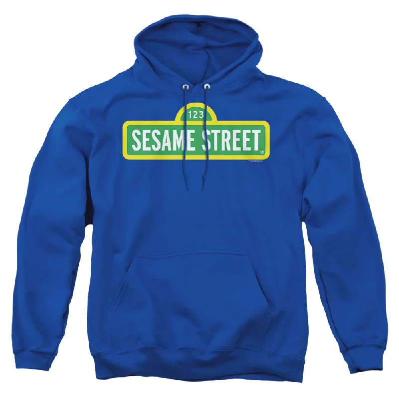 Sesame Street Logo - Pullover Hoodie Jewel Neck Pullover