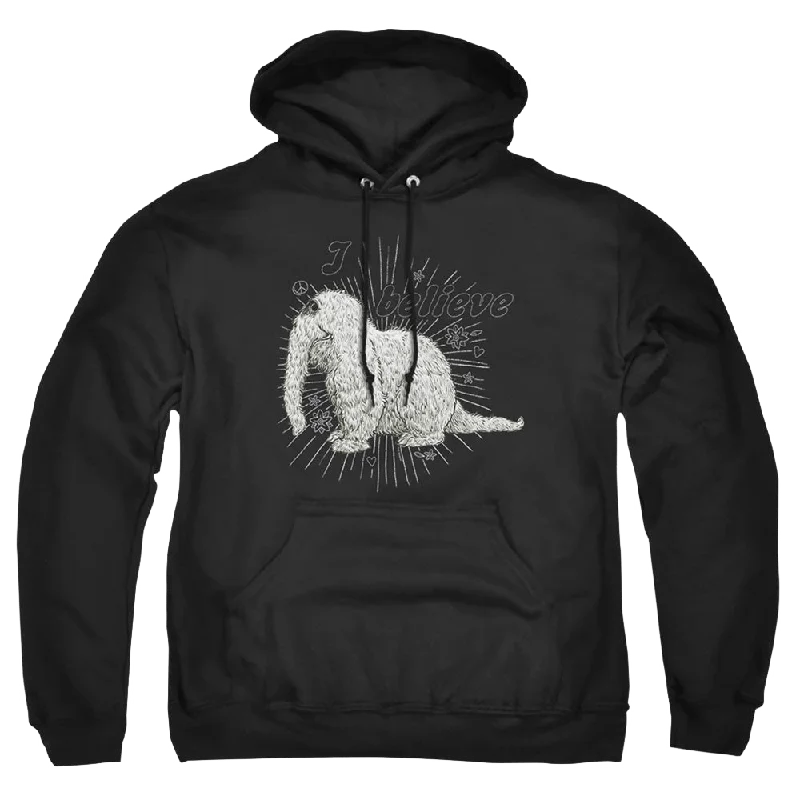 Sesame Street Snuffleupagus I Believe - Pullover Hoodie Boxy Neck Sweater