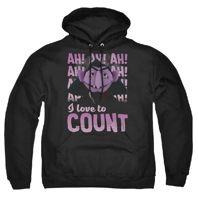 Sesame Street The Count Ah! Ah! Ah! - Pullover Hoodie Zipper Front Cardigan
