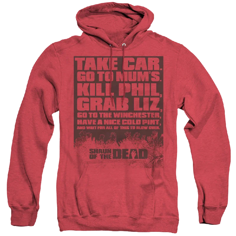 Shaun of the Dead List - Heather Pullover Hoodie Shirred Sleeve Feminine