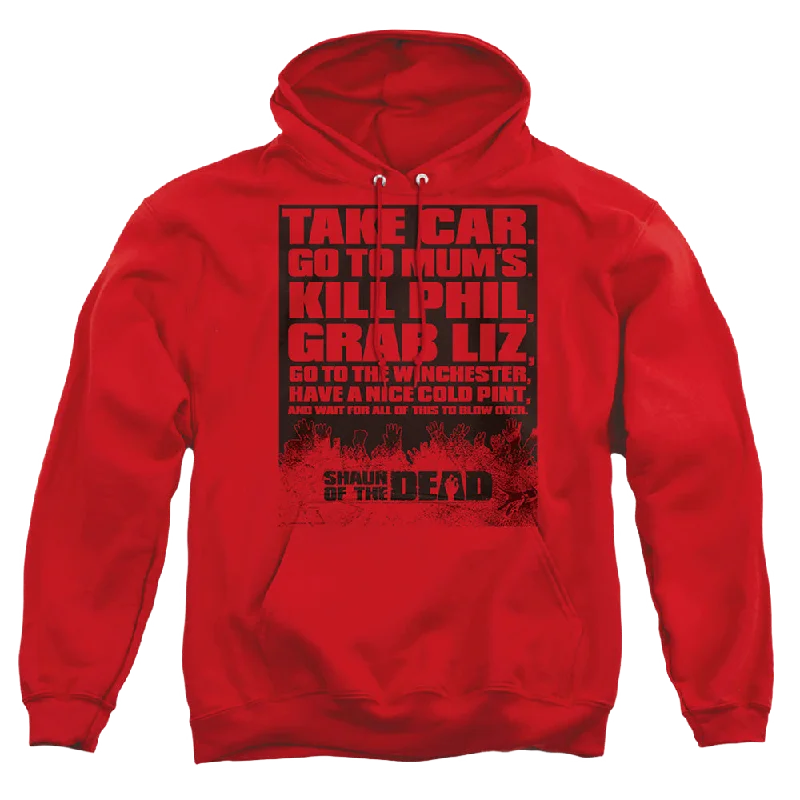 Shaun of the Dead List - Pullover Hoodie Short Sleeve Top