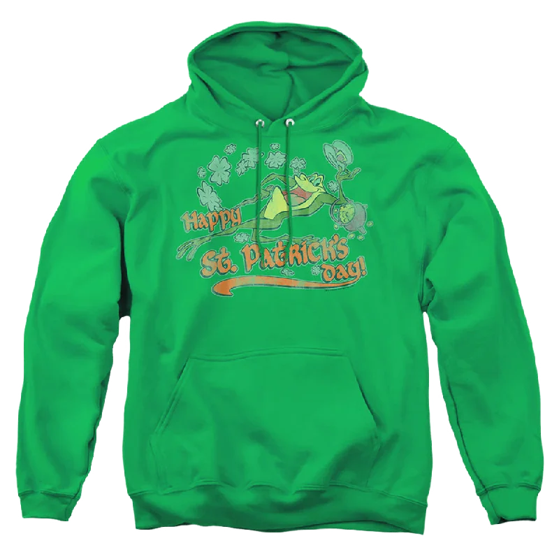 St. Patrick's Day Looney Tunes/Michigan J - Pullover Hoodie Sabrina Neck Pullover