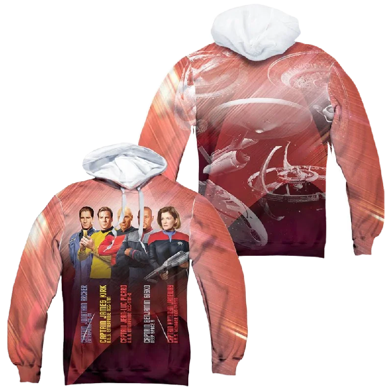 Star Trek The Original Series Captains - All-Over Print Pullover Hoodie Thick Cable Knit