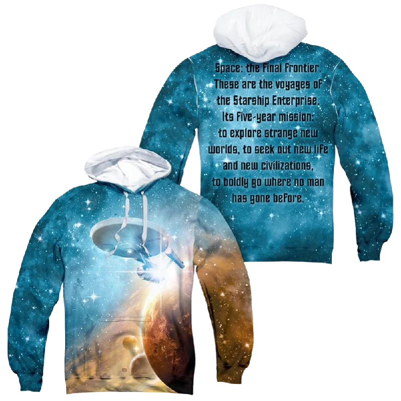 Star Trek The Original Series Final Frontier - All-Over Print Pullover Hoodie Alpaca Blend Soft
