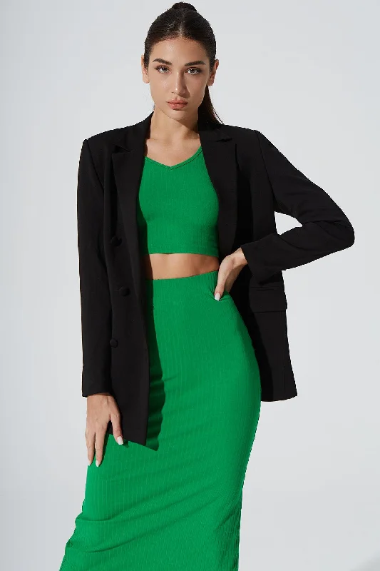 Jeslyn Blazer - Black Women's Elegant Blazer