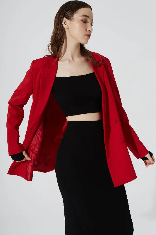 Jeslyn Blazer - Crimson Women's Classic Suit