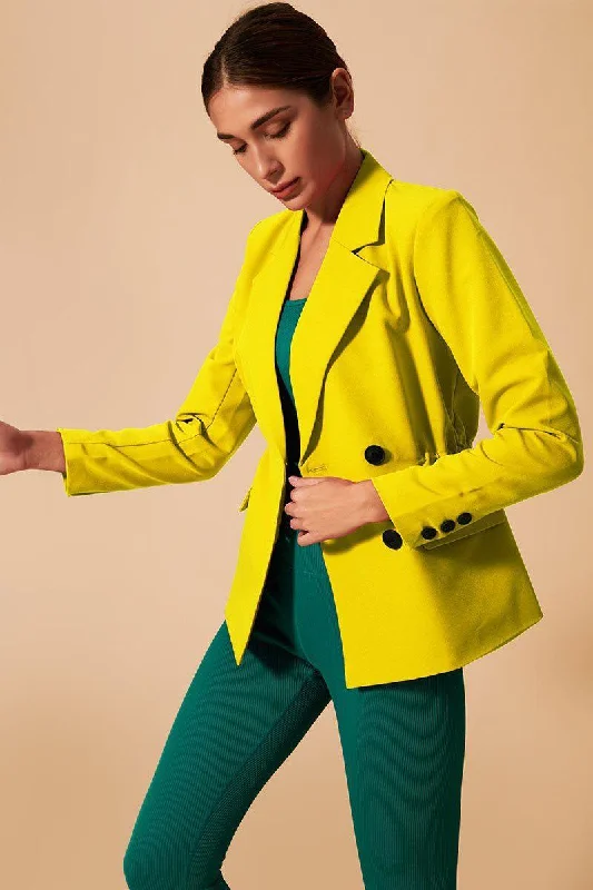 Tifan Blazer - Yellow Delis Women's Formal Blazer