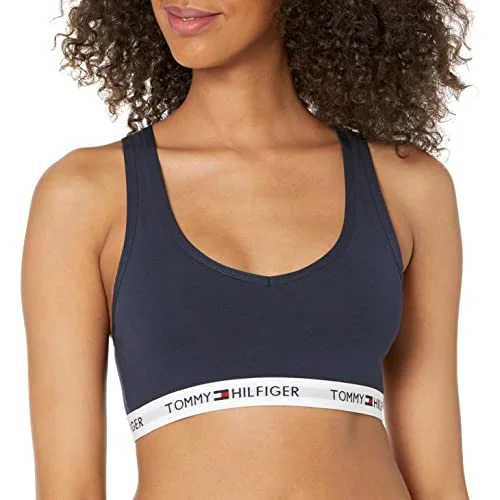 Tommy Hilfiger Women's Cotton Lounge Bralette, Navy Blazer, XL Women's Vintage Suit