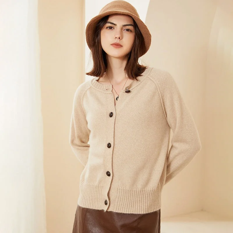 100% Pure Cashmere Cardigan for Women Button Front Long Sleeve V Neck Cashmere Cardigan Mesh Cardigan Canvas Denim