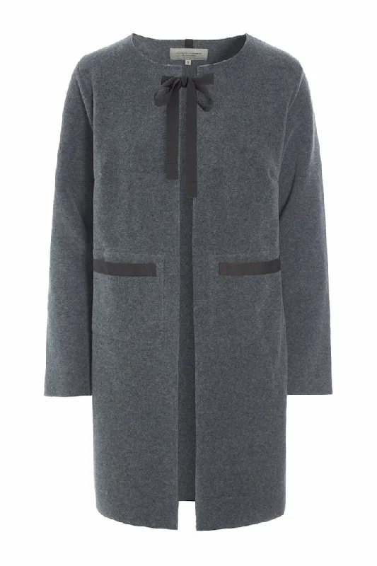 CARDIGAN - 7124 - GREY Mesh Blend Leather Blend Suede Blend