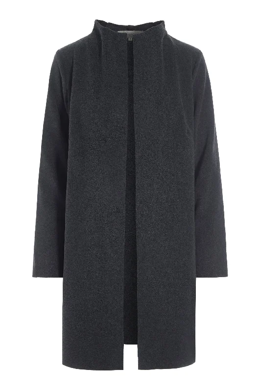 CARDIGAN - 7157 - SOFT BLACK Cotton Fabric Linen Fabric Terry Fabric
