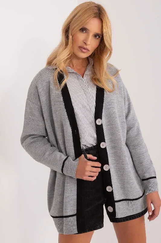 Cardigan Badu Zippered Front Buttoned Front Snap Front