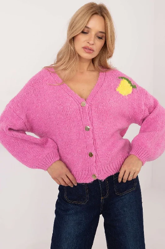 Cardigan Italy Moda Chenille Blend Fleece Blend Nylon Blend