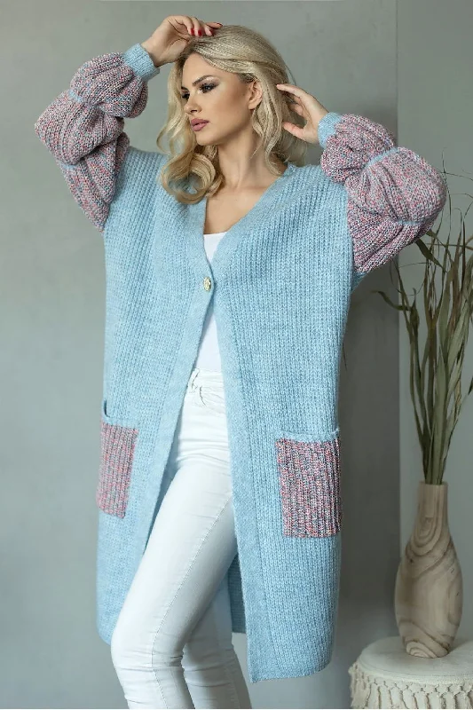 Cardigan PeeKaBoo Boat Neck Shawl Collar Notched Collar
