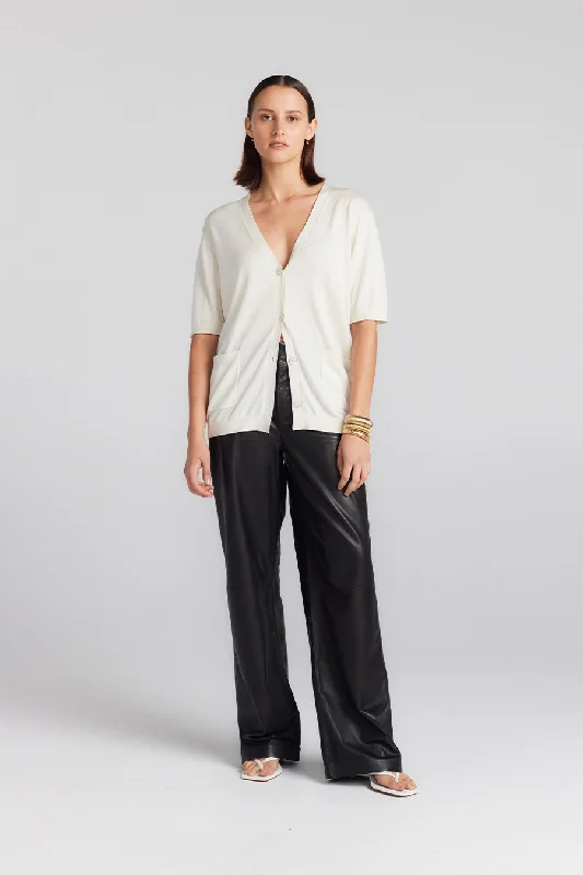 Cashmere Silk Short Sleeve Cardigan - Cream Long Cardigan Short Cardigan Medium Cardigan Cashmere Silk Short Sleeve Cardigan - Cream Long Cardigan Short Cardigan Medium Cardigan